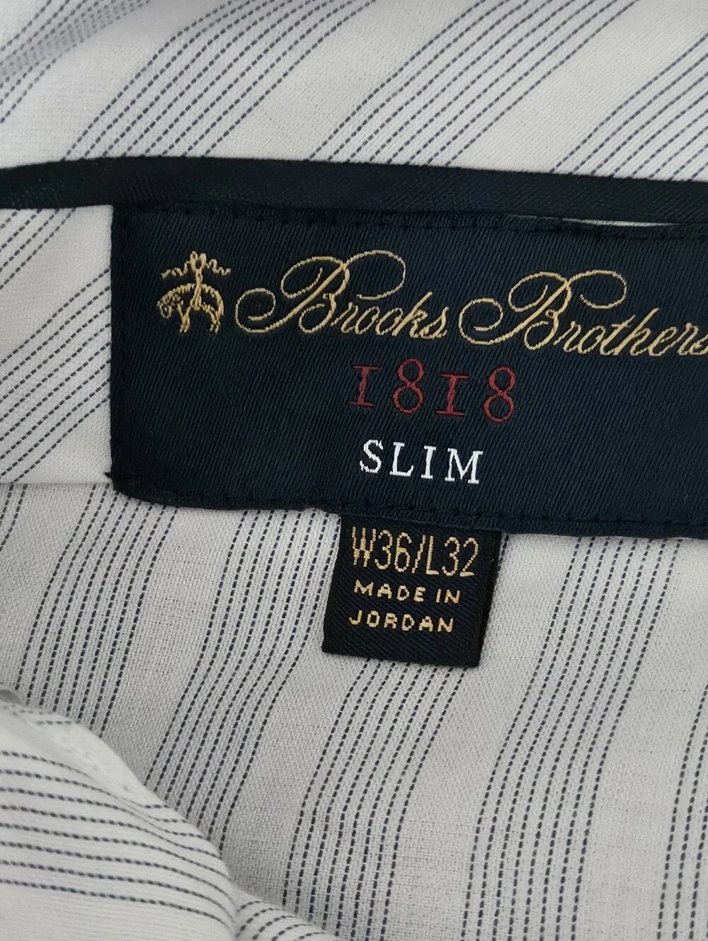 Brooks Brothers 1818 Reda 1865 Slim Dress Pants Gray Wool W36 L32 Men's.